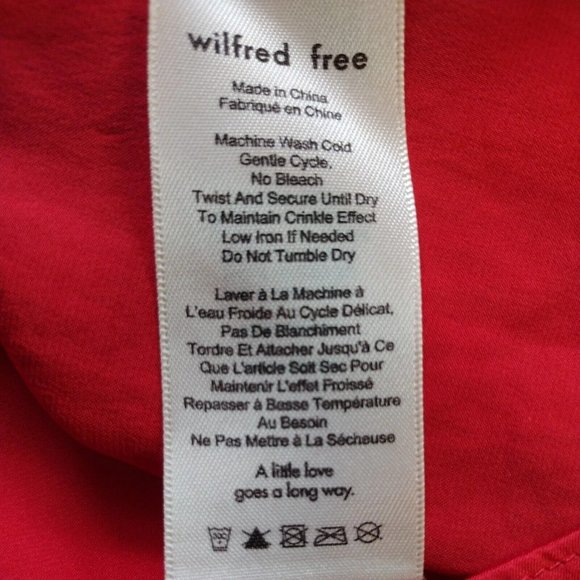 Aritzia Wilfred Free Womens Medium Red Slip Mini Dress - Picture 8 of 9